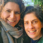 Two friends talk parenting and business