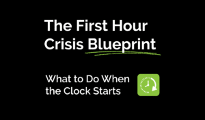 first hour crisis blueprint