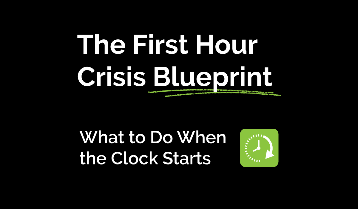 first hour crisis blueprint