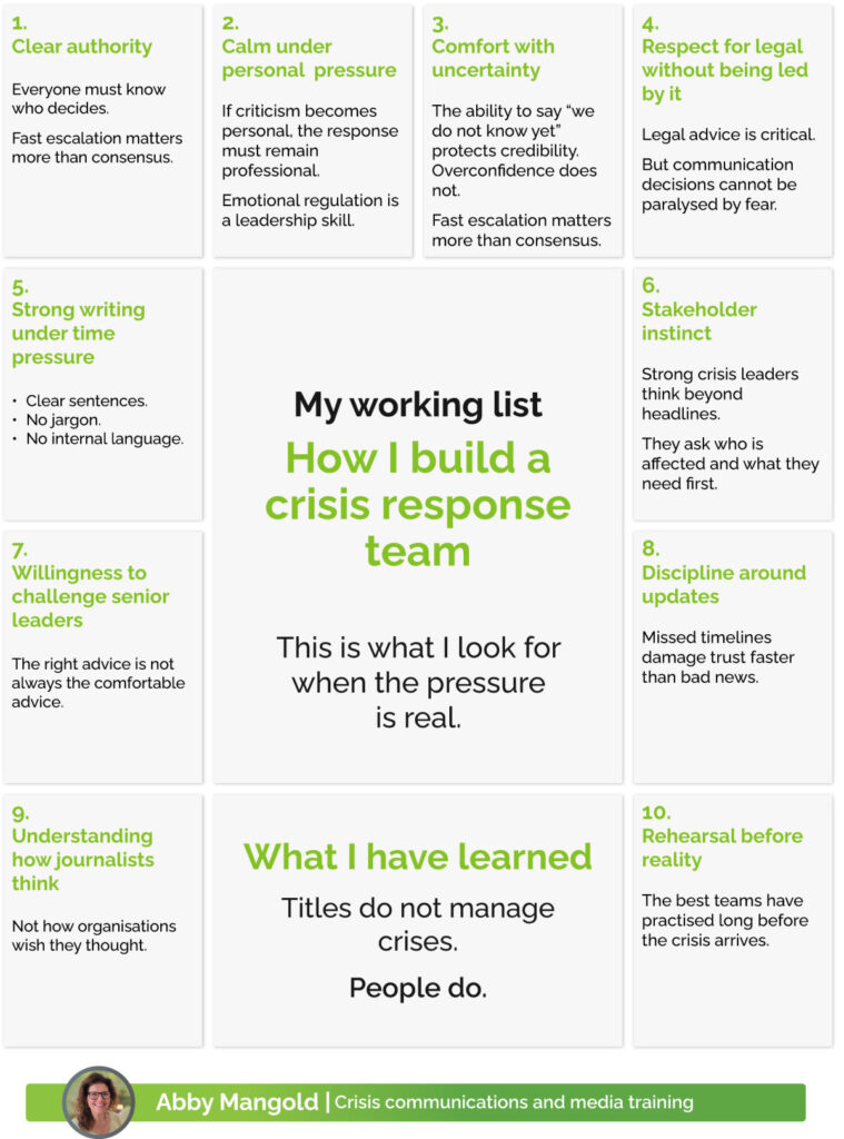 How I build a crisis response team