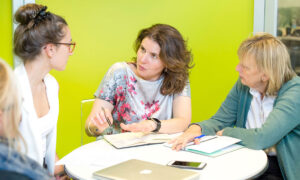 Abby Mangold Working with small team