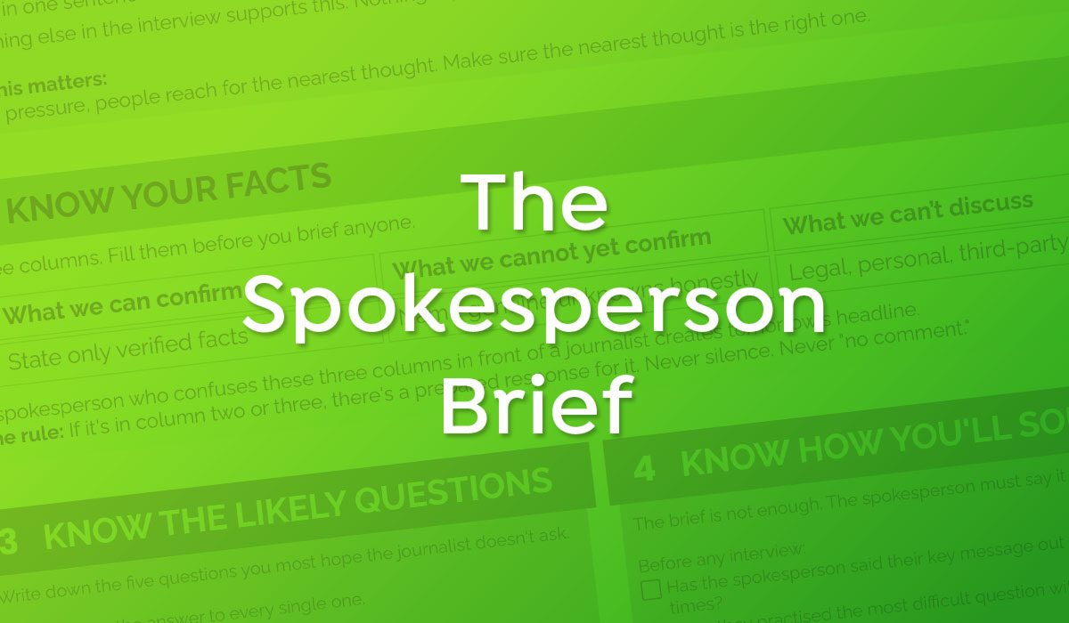 The Spokesperson Brief