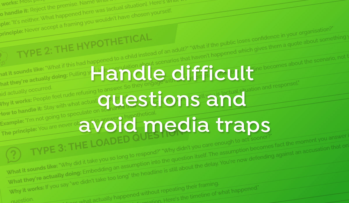 How to handle difficult questions