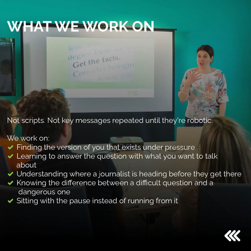 What actually happens in our media training session 03