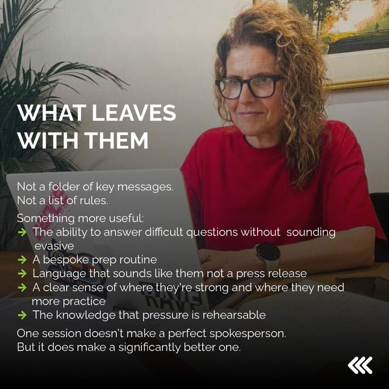 What actually happens in our media training session 05