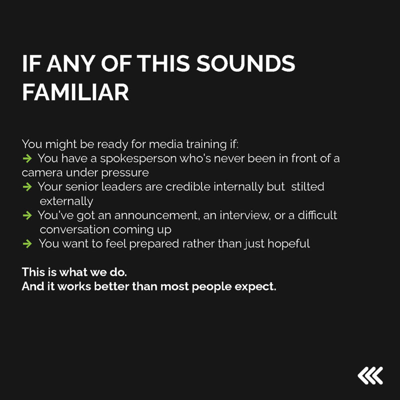 What actually happens in our media training session 06