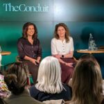 Abby Mangold at The Media Society's Navigating Crisis Comms panel at The Conduit