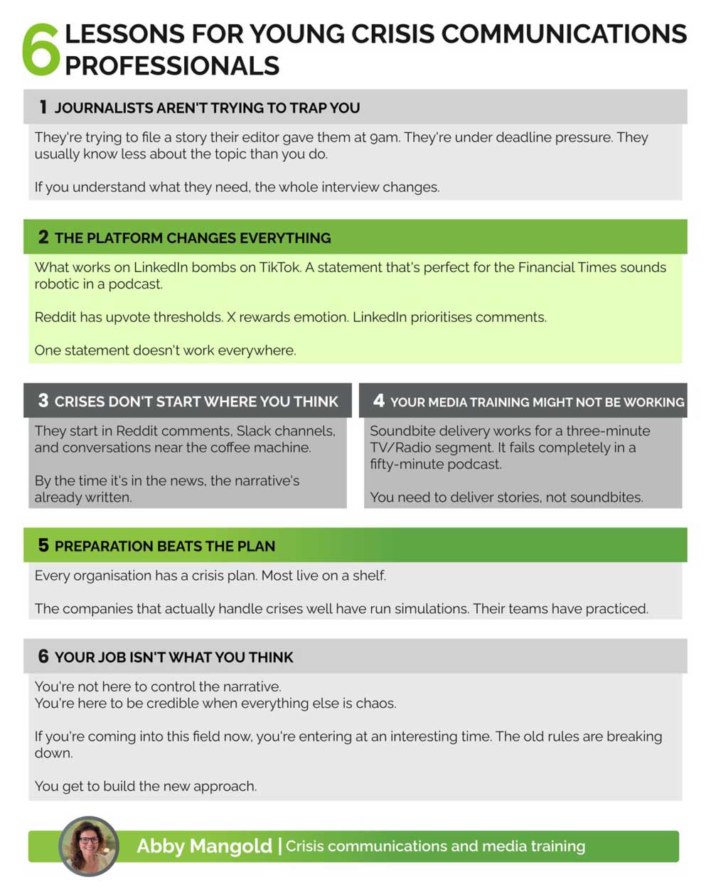 6 things I wish I knew starting out in crisis communications