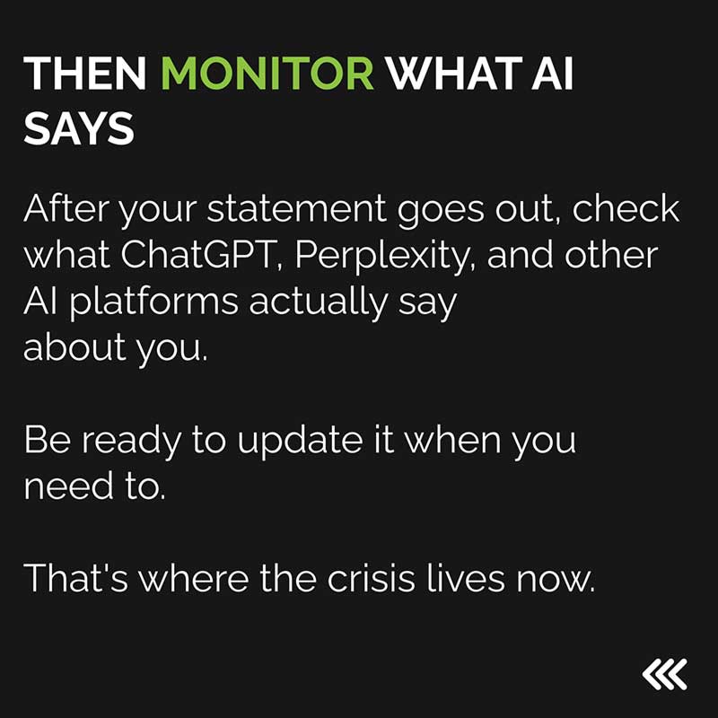 Slide: AI changed crisis communications, but not the playbook (July 2026)